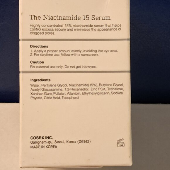 COSRX The Niacinamide 15%  Pore Minimizer Serum for Face Serum NIB - Picture 4 of 12